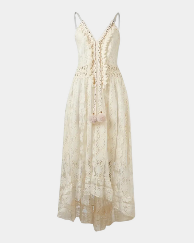 Women's Boho Lace Midi Dress
