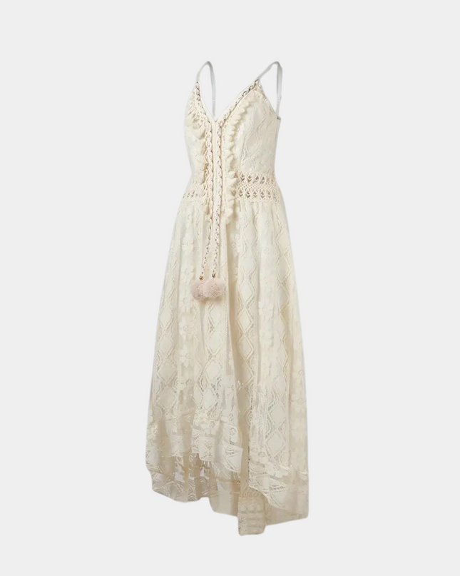 Women's Boho Lace Midi Dress