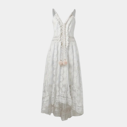 Women's Boho Lace Midi Dress
