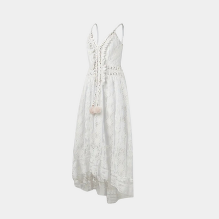 Women's Boho Lace Midi Dress