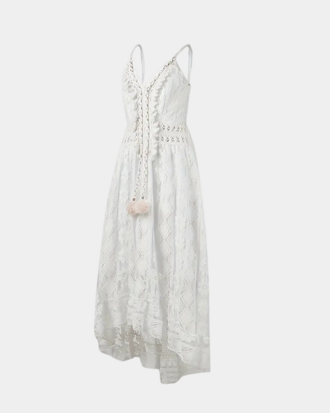 Women's Boho Lace Midi Dress