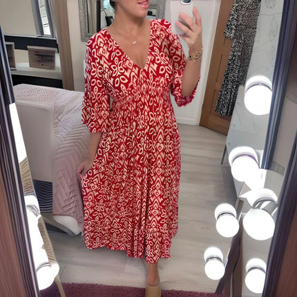 Women's Boho Mosaic Maxi Dress
