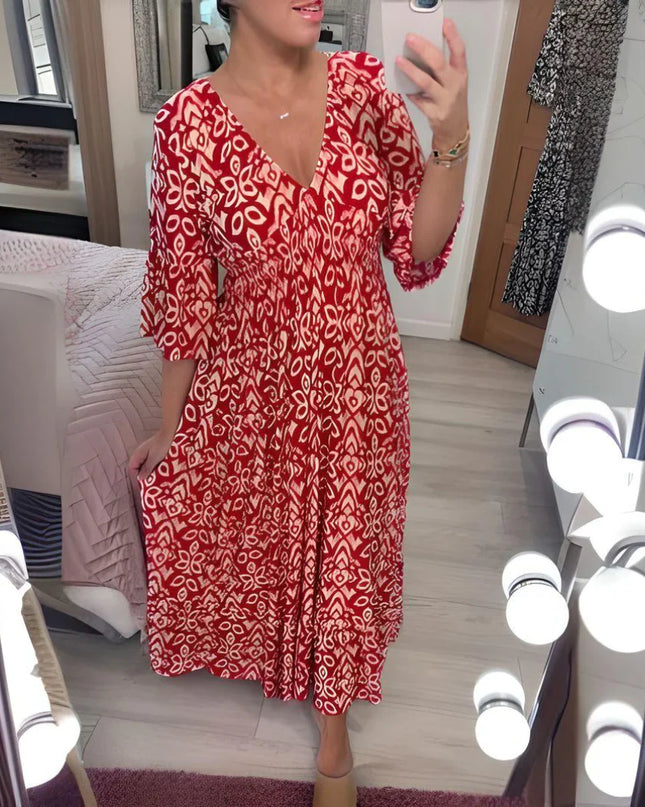 Women's Boho Mosaic Maxi Dress