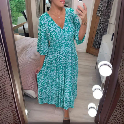 Women's Boho Mosaic Maxi Dress