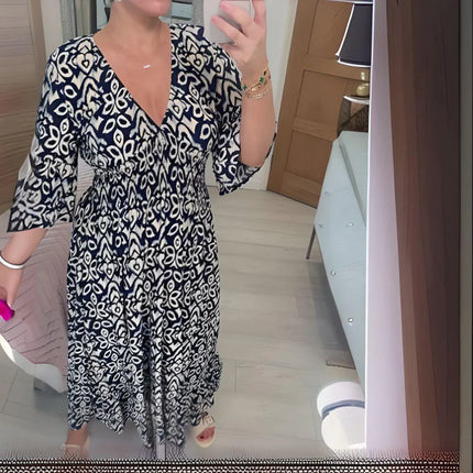 Women's Boho Mosaic Maxi Dress