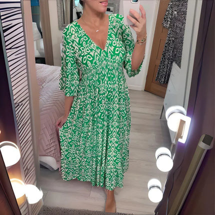 Women's Boho Mosaic Maxi Dress
