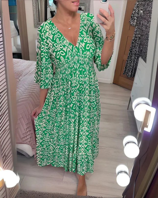Women's Boho Mosaic Maxi Dress