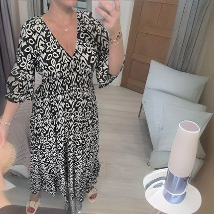 Women's Boho Mosaic Maxi Dress