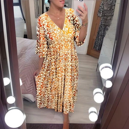 Women's Boho Mosaic Maxi Dress
