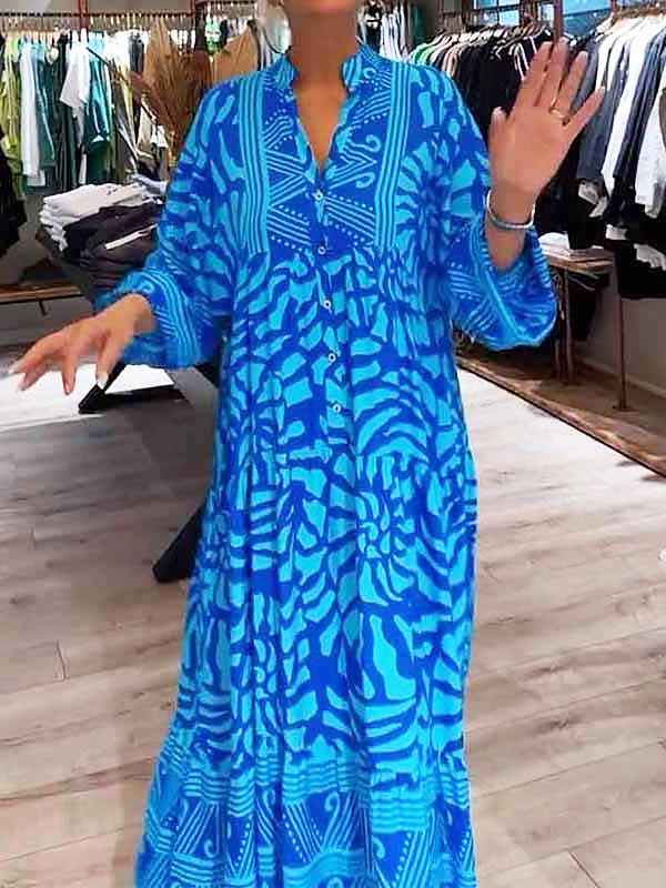 Women's Boho Print Maxi Dress