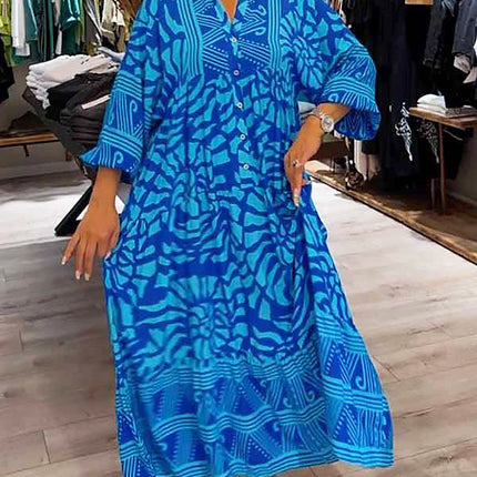 Women's Boho Print Maxi Dress