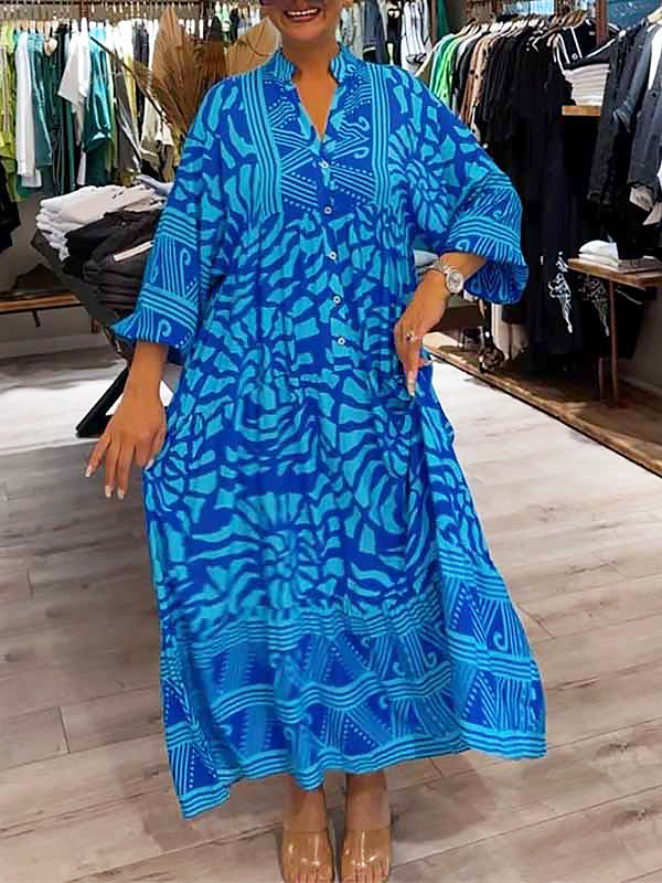 Women's Boho Print Maxi Dress