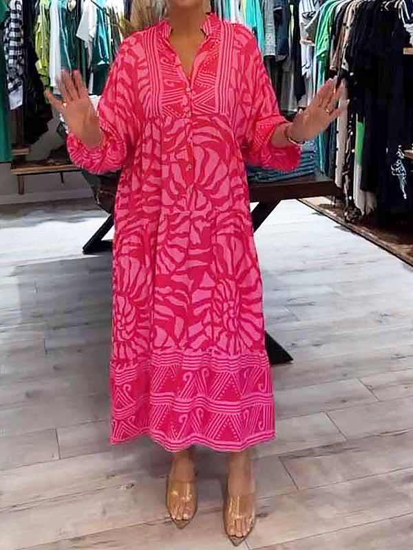 Women's Boho Print Maxi Dress