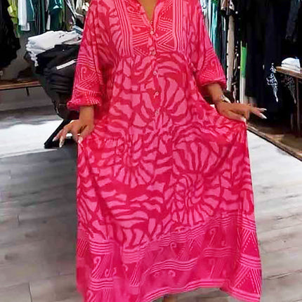 Women's Boho Print Maxi Dress