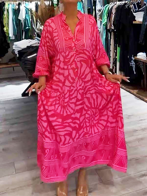 Women's Boho Print Maxi Dress