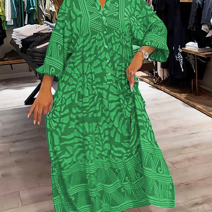 Women's Boho Print Maxi Dress