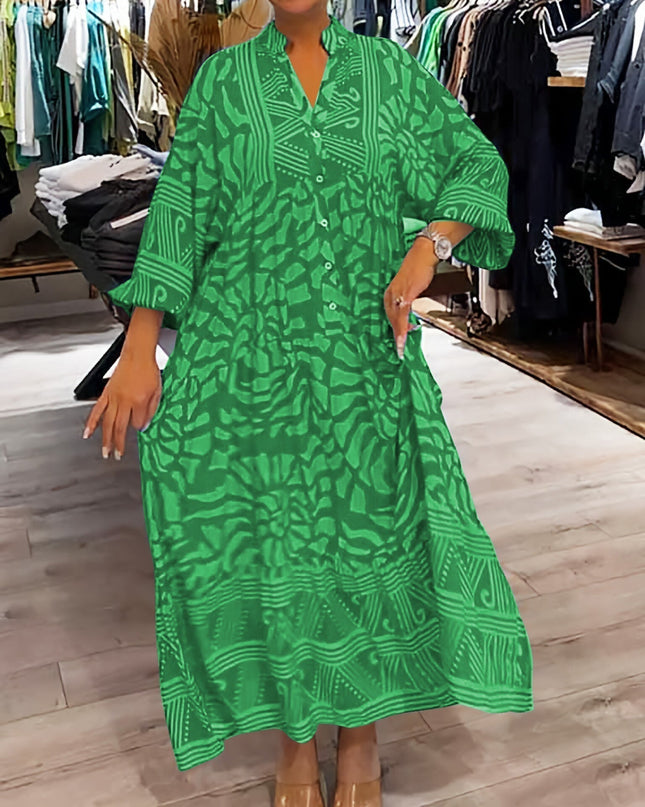 Women's Boho Print Maxi Dress