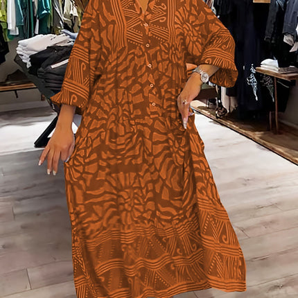Women's Boho Print Maxi Dress