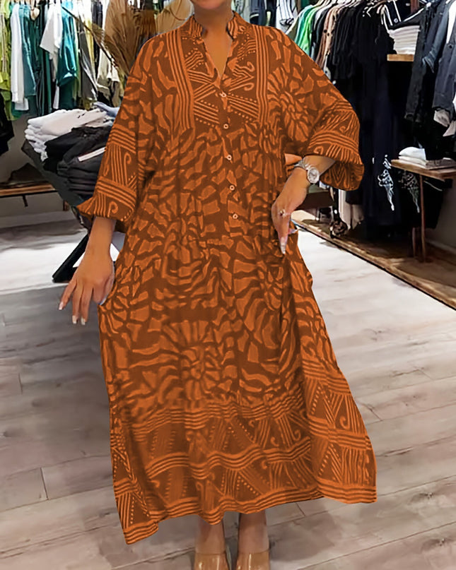 Women's Boho Print Maxi Dress