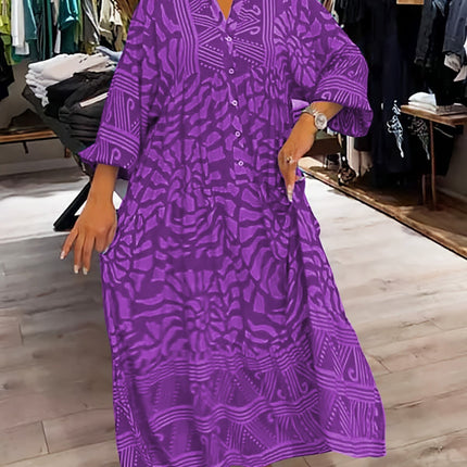 Women's Boho Print Maxi Dress