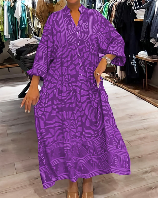 Women's Boho Print Maxi Dress