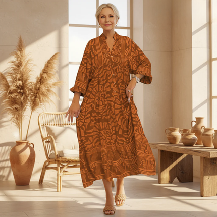 Women's Boho Print Maxi Dress