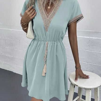 Women's Boho Tassel Mini Dress