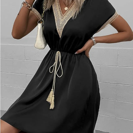 Women's Boho Tassel Mini Dress