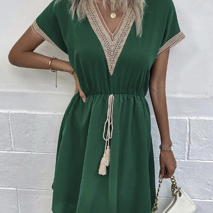 Women's Boho Tassel Mini Dress