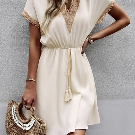 Women's Boho Tassel Mini Dress