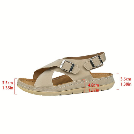 Women's Buckle Strap Casual Summer Sandals