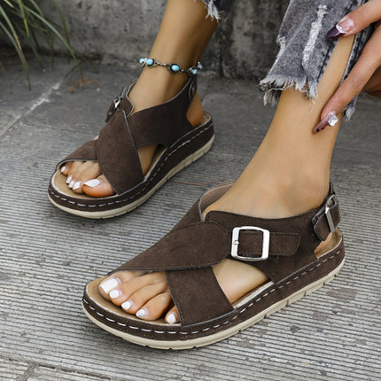 Women's Buckle Strap Casual Summer Sandals