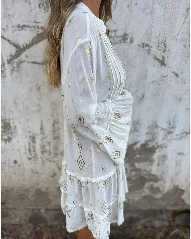Women's Celestial Print Boho Dress