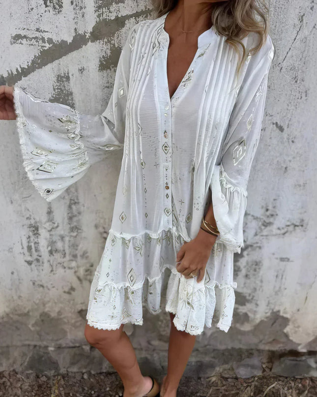 Women's Celestial Print Boho Dress