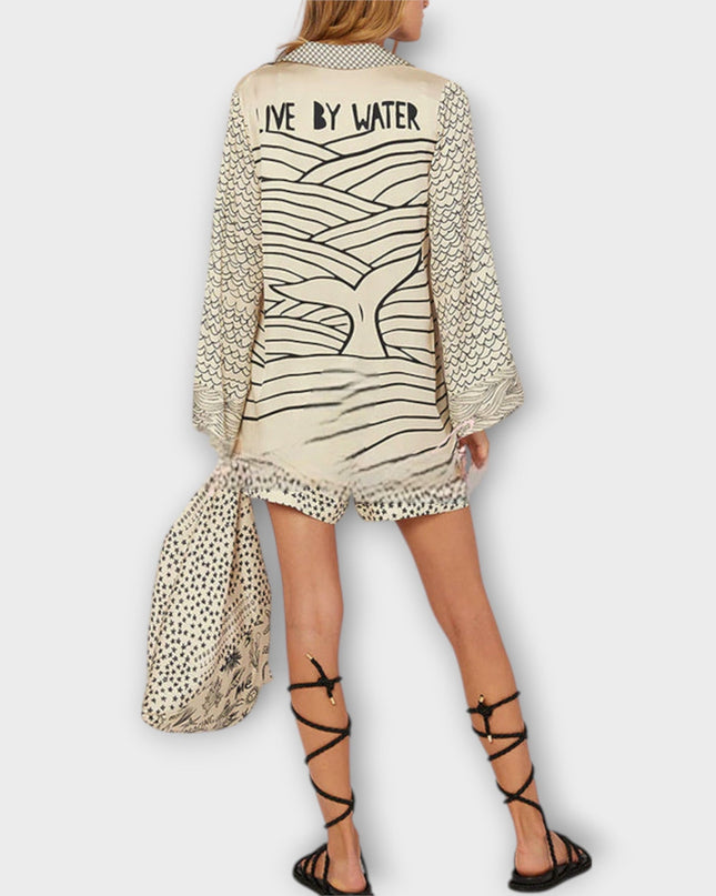Women's Coastal Print Tunic Dress