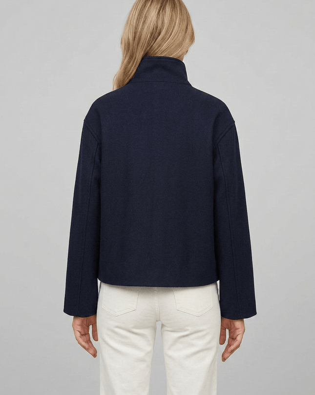 Janine | Women's Coat Short Asymmetric-Collar Tailored Style