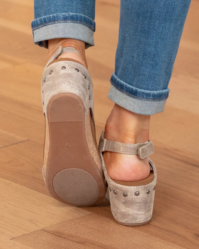 Women's Cork Platform Wedge Sandals