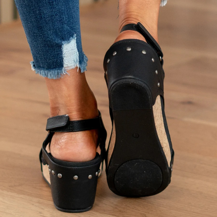 Women's Cork Platform Wedge Sandals