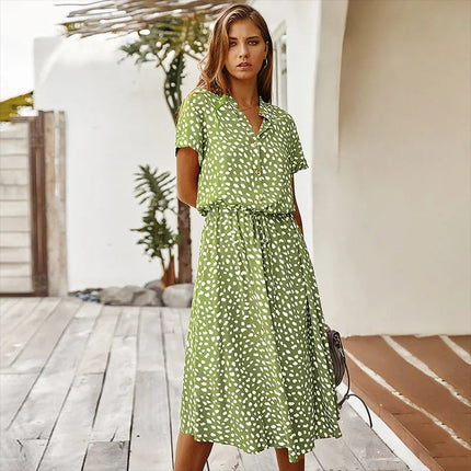 Women's Ditsy Print Midi Dress