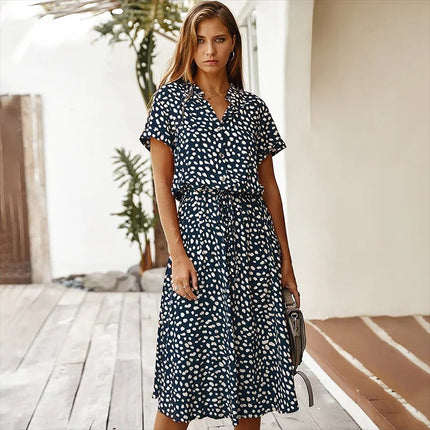 Women's Ditsy Print Midi Dress