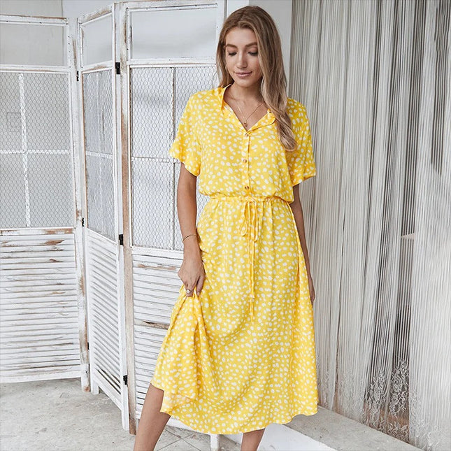 Women's Ditsy Print Midi Dress