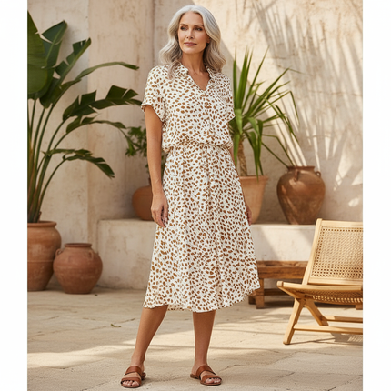 Women's Ditsy Print Midi Dress
