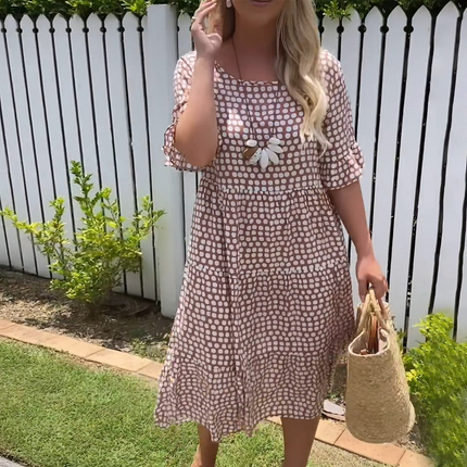 Women's Dot Print Midi Dress