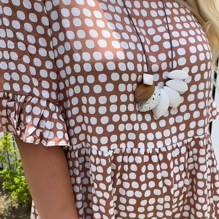 Women's Dot Print Midi Dress