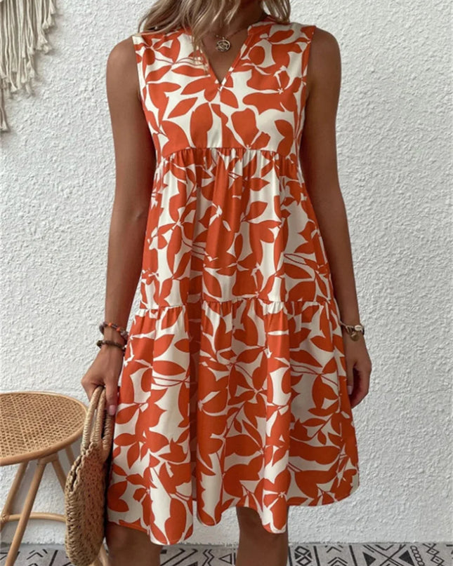 Women's Floral Sleeveless Mini Dress