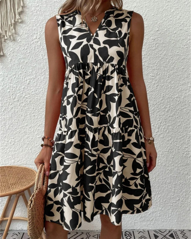 Women's Floral Sleeveless Mini Dress