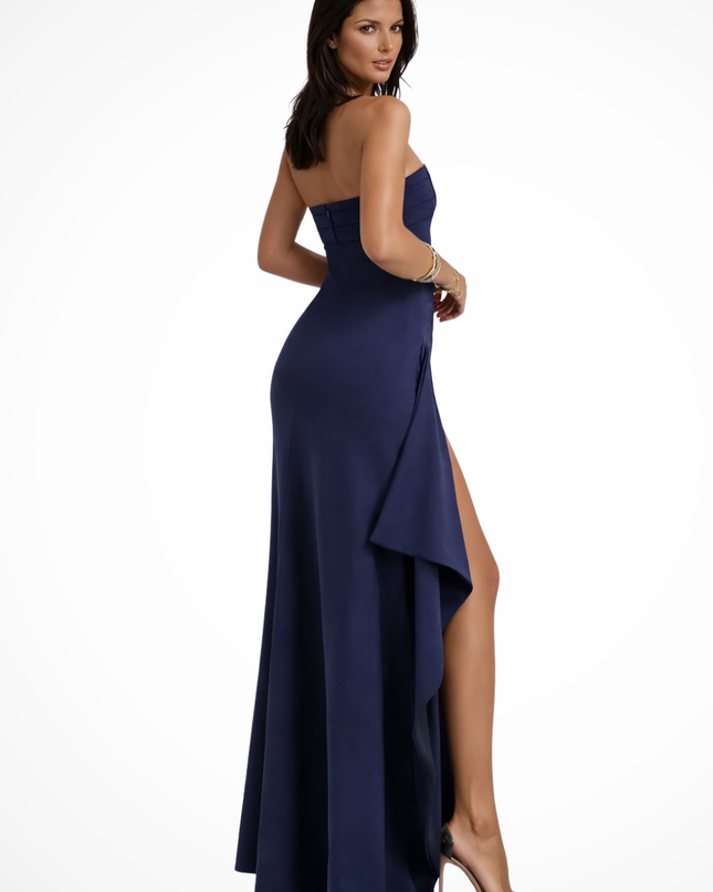 Women's Formal Strapless Maxi Wedding Guest Dress for Black Tie Weddings