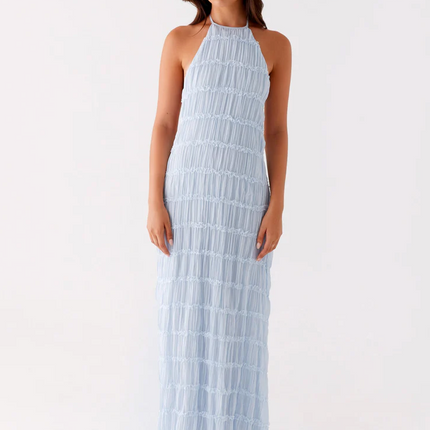 Women's Halter Maxi Wedding Guest Dress