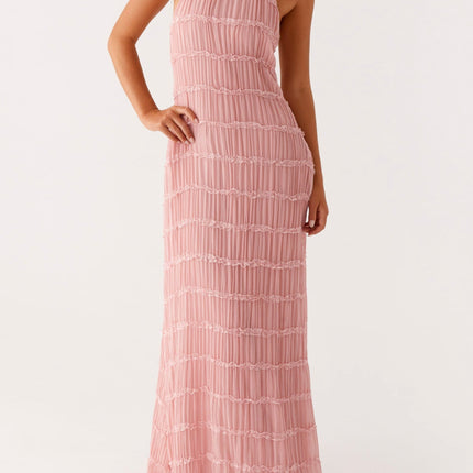 Women's Halter Maxi Wedding Guest Dress