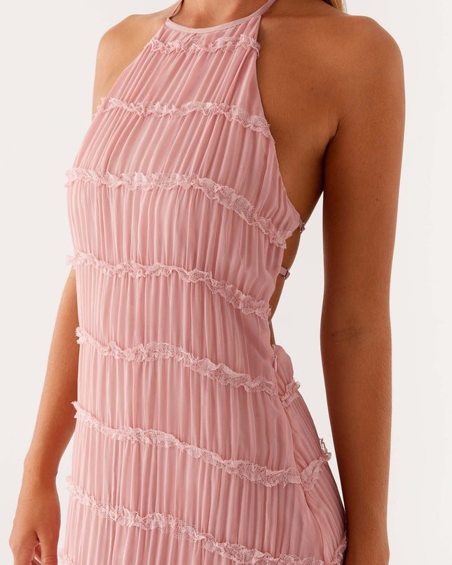 Women's Halter Maxi Wedding Guest Dress